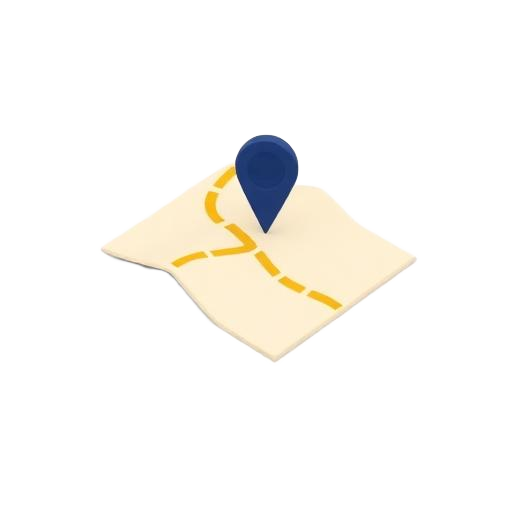 Mapa z pinezką lokalizacji
